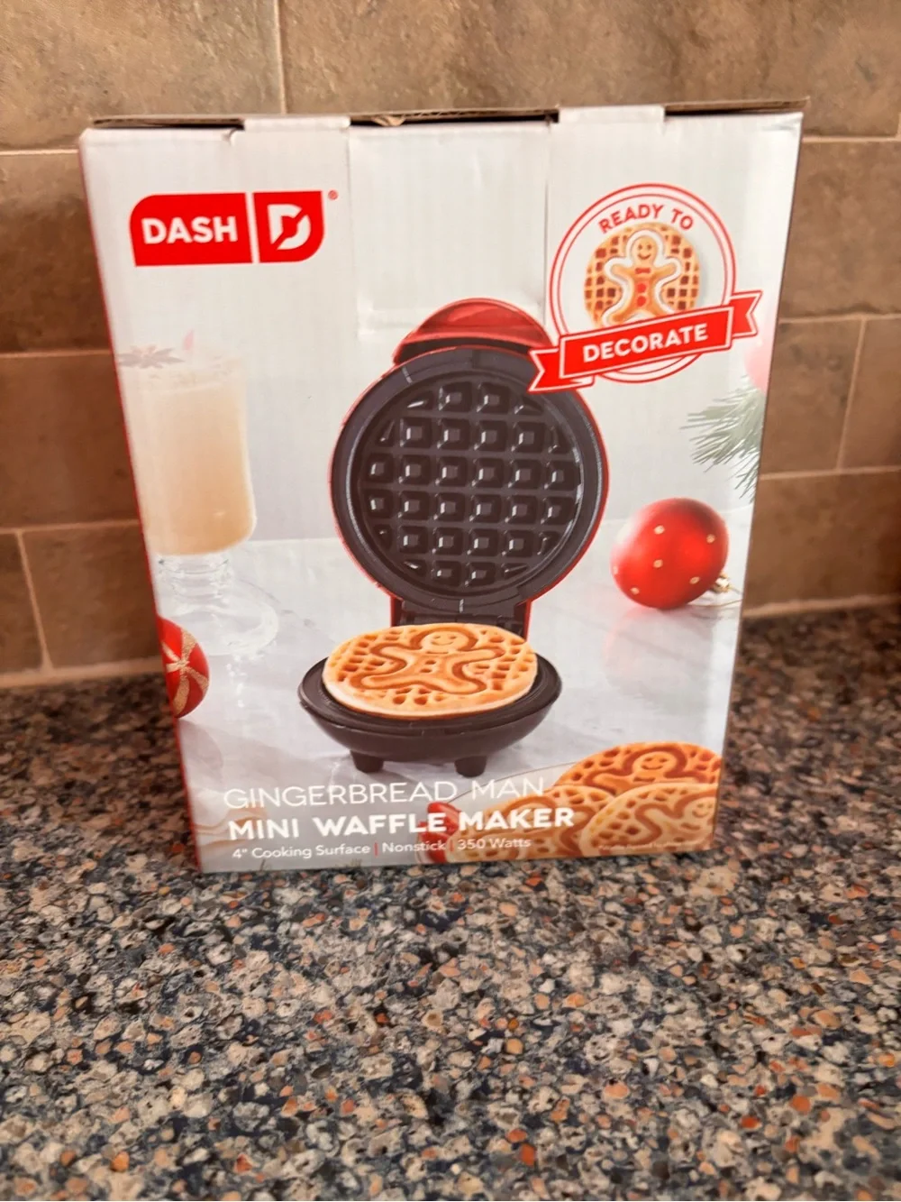 Dash Gingerbread Man Mini Waffle Maker